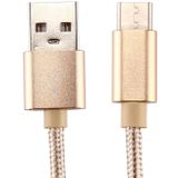 Knit Texture USB to USB-C / Type-C Data Sync Charging Cable  Cable Length: 2m  3A Total Output  2A Transfer Data  For Galaxy S8 & S8 + / LG G6 / Huawei P10 & P10 Plus / Oneplus 5 / Xiaomi Mi6 & Max 2 /and other Smartphones(Gold)