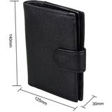 Antimagnet RFID Genuine Leather Wallet / Passport Package / Cowhide Card Slot for man(Black)