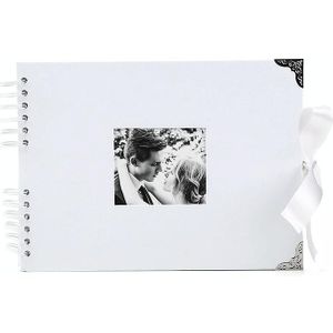2 PCS DIY Hand-Adhesive Horizontal Photo Album Specification: White