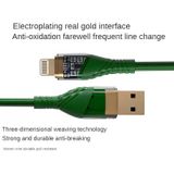 2st 2.4A USB naar 8-pins transparante snellaadgegevenskabel  lengte: 1m