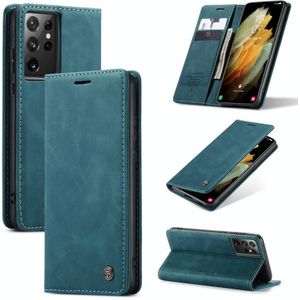 For Samsung Galaxy S30 Ultra / S21 Ultra CaseMe 013 Multifunctional Horizontal Flip Leather Case with Holder & Card Slot & Wallet(Blue)