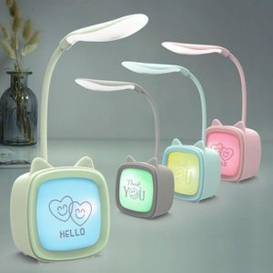 2 PCS Cute Pet USB Table Lamp Energy-Saving Eye Protection LED Bedroom Dormitory Night Light  Random Color Delivery(Cute Bear)