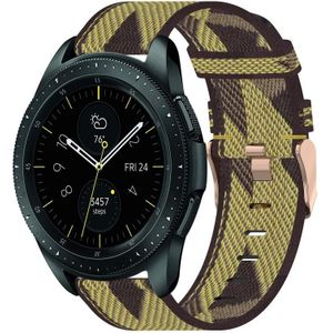 Voor Samsung Galaxy Watch 42 mm 20 mm nylon geweven horlogeband