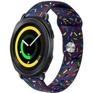 Voor Samsung Galaxy Watch 5 Pro Sports Rainbow Dots siliconen gesp horlogeband