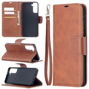 For Samsung Galaxy S30 Plus Lambskin Texture Pure Color Horizontal Flip PU Leather Case with Holder & Card Slots & Wallet & Lanyard(Brown)