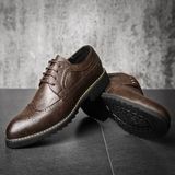 Britse mannen schoenen Brogue schoenen zakelijke formele schoenen  grootte: 39 (oranje)