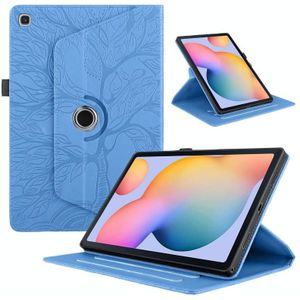 Voor Samsung Galaxy Tab A7 Lite T220 Tree Life reliëf rotatie lederen tablethoes