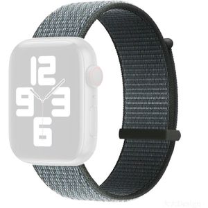 Haak en Loop Fastener Dual Section Vervanging Horlogeband voor Apple Watch Series 7 41mm / 6 & SE & 5 & 4 40mm / 3 & 2 & 1 38mm (Storm Grijs)