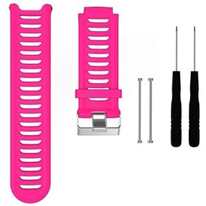 Solid Color Silicone Wrist Strap for Garmin Forerunner 910XT (Rose Red)