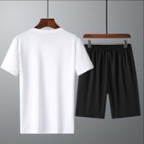 Losse en snel drogende shorts met korte mouwen tweedelig sportpak (kleur: zwart maat: xl)