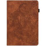For Samsung Galaxy Tab S2 9.7 T815 Peacock Embossed Pattern TPU + PU Horizontal Flip Leather Case with Holder & Card Slots & Wallet(Brown)