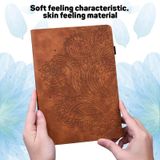 For Samsung Galaxy Tab S2 9.7 T815 Peacock Embossed Pattern TPU + PU Horizontal Flip Leather Case with Holder & Card Slots & Wallet(Brown)