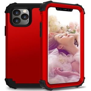 Voor iPhone 11 Pro Max PC + siliconen driedelige anti-drop mobiele telefoon bescherming Bback cover (rood)