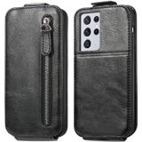 Voor Samsung Galaxy S21 Ultra Zipper Wallet Vertical Flip Leather Phone Case