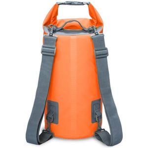 Outdoor Waterproof Dry Dual Shoulder Strap Bag Dry Sack  Capacity: 20L (Orange)