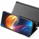 For Galaxy A70e Plated Mirror Horizontal Flip Leather Case with Holder(Black)