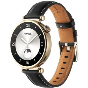 Voor Huawei Watch GT4 41mm 18mm draadpin gesp lederen horlogeband