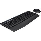 Logitech MK345 draadloos toetsenbord met volledige grootte + 2 4 GHz 1000DPI draadloze optische muis met Nano-ontvanger (zwart)