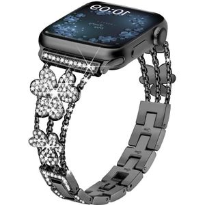 3-klavertje diamanten horlogeband voor Apple Watch Ultra 49 mm / serie 8 & 7 45 mm / SE 2 & 6 & SE & 5 & 4 44 mm / 3 & 2 & 1 42 mm