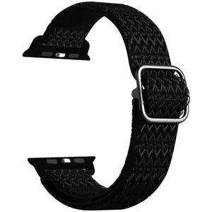 Verstelbare Rhombic Texture Elastische vervangingsriem Watchband voor Apple Watch Series 6 & SE & 5 & 4 40mm / 3 & 2 & 1 38mm
