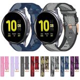 Voor Samsung Galaxy Watch Active 2 44 mm 20 mm nylon geweven horlogeband