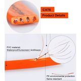 15m CAT6 Ultra-thin Flat Ethernet Network LAN Cable  Patch Lead RJ45 (Orange)