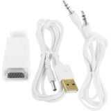 Full HD 1080P HDMI to VGA Adapter for Power and Audio