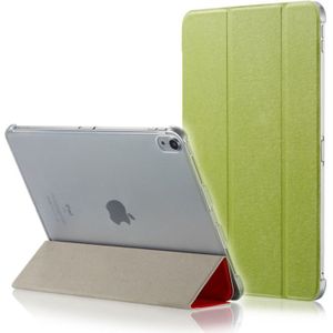 Silk Texture Horizontal Flip  Clip Magnetic PU Leather Case for iPad Pro 12.9 inch (2018)  with Three-folding Holder & Sleep / Wake-up Function(Green)