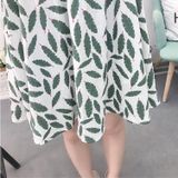 Women Strapless Short-sleeved Forest Dress (Color:3 Size:S)