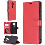 For Nokia 6.2 / 7.2 Crazy Horse Texture Horizontal Flip Leather Case with Holder & Card Slots & Wallet & Photo Frame(Red:)