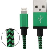 1m Current Can Pass 2A Woven Style USB Sync Data / Charging Cable  For iPhone X / iPhone 8 & 8 Plus / iPhone 7 & 7 Plus / iPhone 6 & 6s & 6 Plus & 6s Plus / iPad(Green)