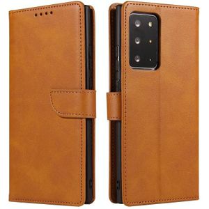 For Samsung Galaxy Note20 Ultra Calf Texture Buckle Horizontal Flip Leather Case with Holder & Card Slots & Wallet(Khaki)