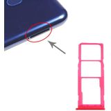 SIM Card Tray + SIM Card Tray + Micro SD Card Tray for Samsung Galaxy M10 SM-M105 (Red)