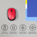 Logitech M170 1000DPI USB Wireless Mouse with 2.4G Receiver (Red)