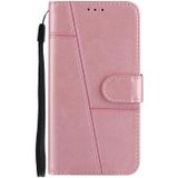 Stitching Calf Texture Buckle Horizontal Flip Leather Case with Holder & Card Slots & Wallet & Lanyard For iPhone XR(Pink)