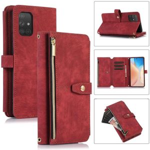 Voor Samsung Galaxy A71 4G Dream 9-Card Wallet Zipper Bag Leather Phone Case(Rood)