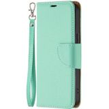 Litchi Texture Pure Color Horizontal Flip Leather Case with Holder & Card Slots & Wallet & Lanyard For iPhone 13 Pro(Green)