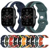 Voor Amazfit GTS 4 20 mm vlindergesp tweekleurige siliconen horlogeband (zwart + rood)