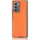 For Samsung Galaxy Z Fold2 / Z Fold2 5G Shockproof Crocodile Texture PC + PU Case(Orange)