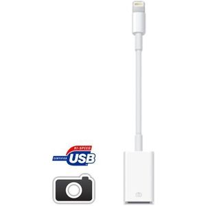 USB-camera adapter voor iPad mini/mini 2 retina  iPad Air/iPad 4  iPhone 6/6s/6 plus/6s plus (originele versie) (wit)