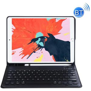 C-11B Detachable Candy Color Bluetooth Keyboard Leather Case with Pen Slot & Holder for iPad Pro 11 inch 2021 (Black)