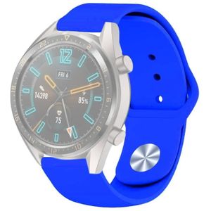 22mm For Huawei Watch GT2e GT2 46mm Monochrome Silicone Reverse Buckle Strap(sapphire)