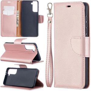 For Samsung Galaxy S30 Litchi Texture Pure Color Horizontal Flip Leather Case with Holder & Card Slots & Wallet & Lanyard(Rose Gold)