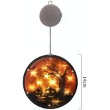 2 PCS Halloween Star String Light Show Window Horror Decoration LED Battery Powered Hanging Lamp(Big Tree)
