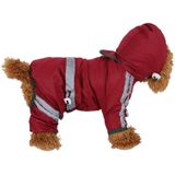 Waterdichte jas kleding modehuis dier regenjas puppy hond kat hoodie regenjas  maat: XL (geel)