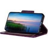 For Sony Xperia 5 III Crazy Horse Texture Magnetic Buckle Horizontal Flip Leather Case with Holder & 6-Card Slots & Wallet(Purple)