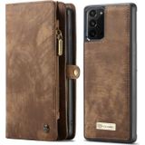 For Samsung Galaxy Note20 CaseMe-008 Detachable Multifunctional Horizontal Flip Leather Case with Card Slot & Holder & Zipper Wallet & Photo Frame(Brown)