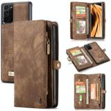 For Samsung Galaxy Note20 CaseMe-008 Detachable Multifunctional Horizontal Flip Leather Case with Card Slot & Holder & Zipper Wallet & Photo Frame(Brown)