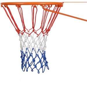 2 Pairs Outdoor Round Rope Basketball Net  Colour: 5.0mm Long Heavy Polyester(Red White Blue)