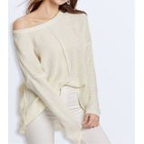 Dames Knitwear Turtleneck Sweater  Maat: S(Wit)